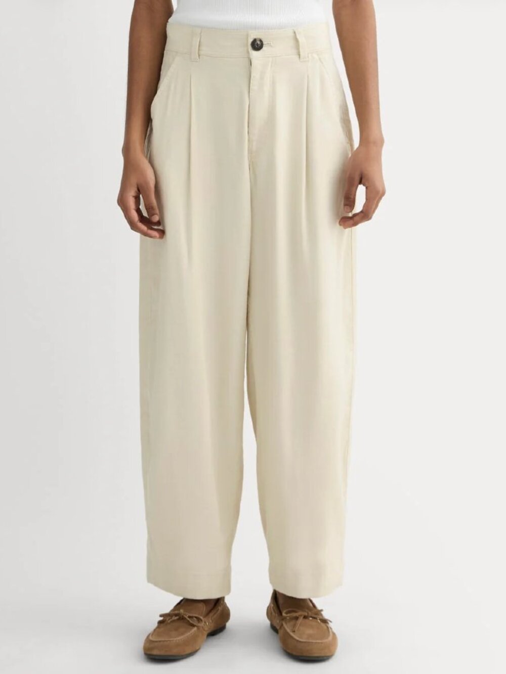 The Everywhere Pant in Stretch Linen - Birch Size 6